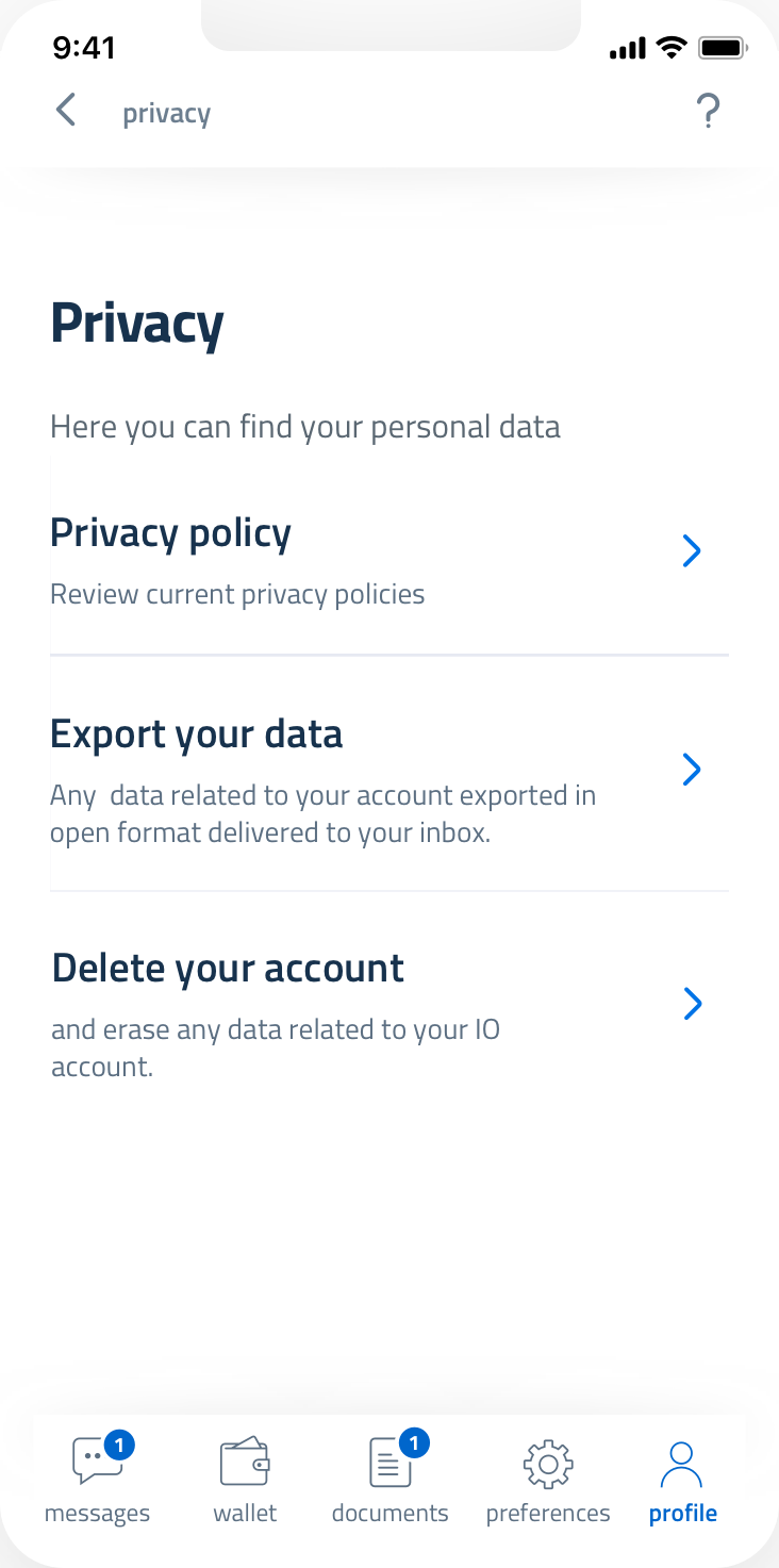 Privacy view